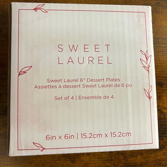 Sweet Laurel 6" Dessert Plates. New in box - Picture 5 of 6